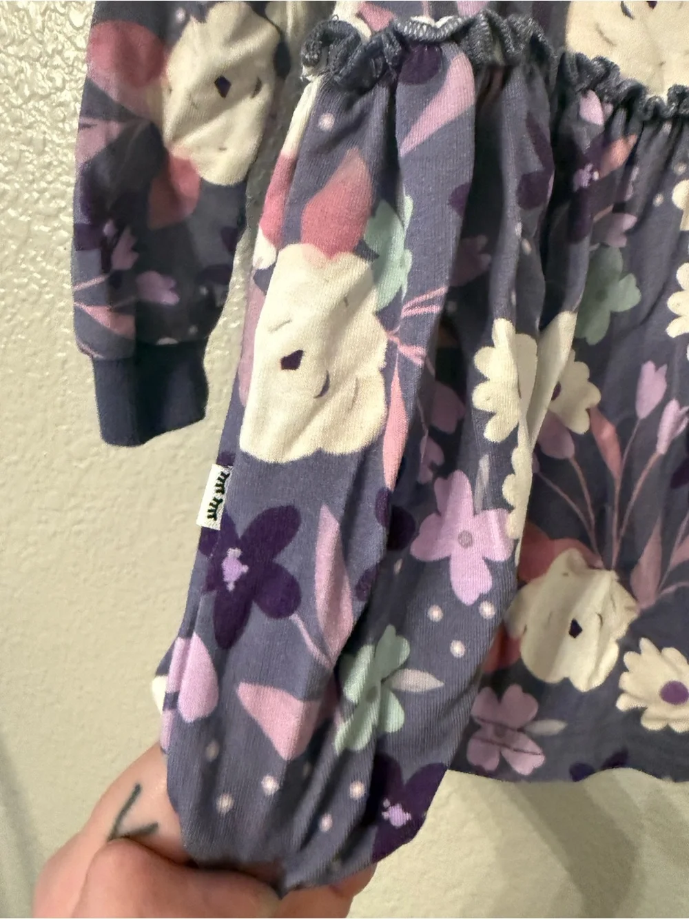 Little Sleepies Purple Floral Long Sleeve One-Piece